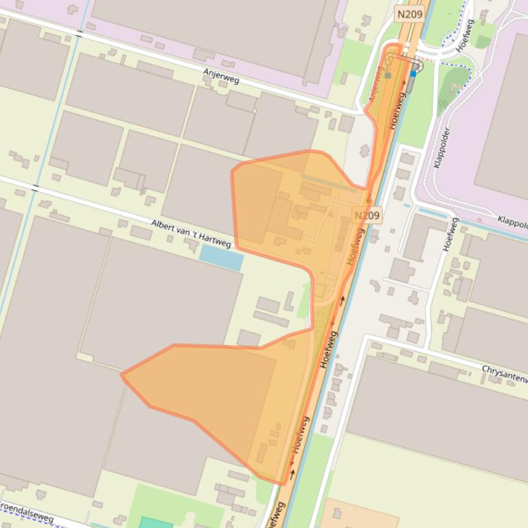 Kaart van postcodegebied 2665LD.