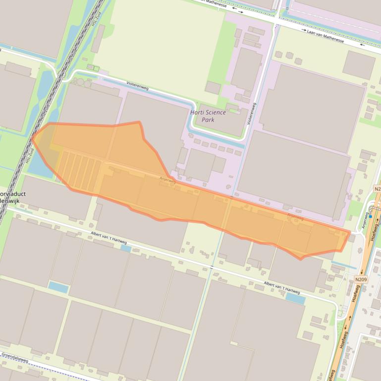 Kaart van postcodegebied 2665LN.