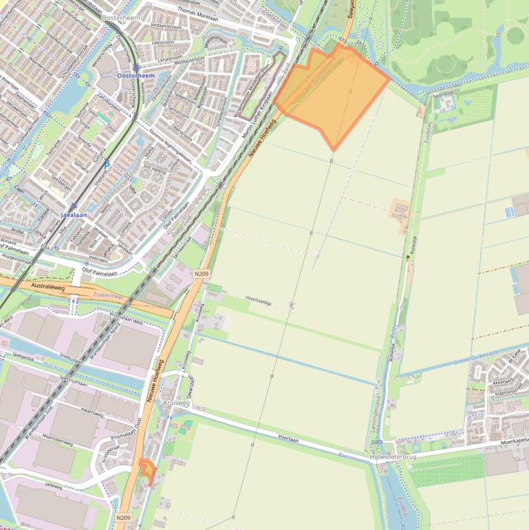 Kaart van postcodegebied 2665LS.