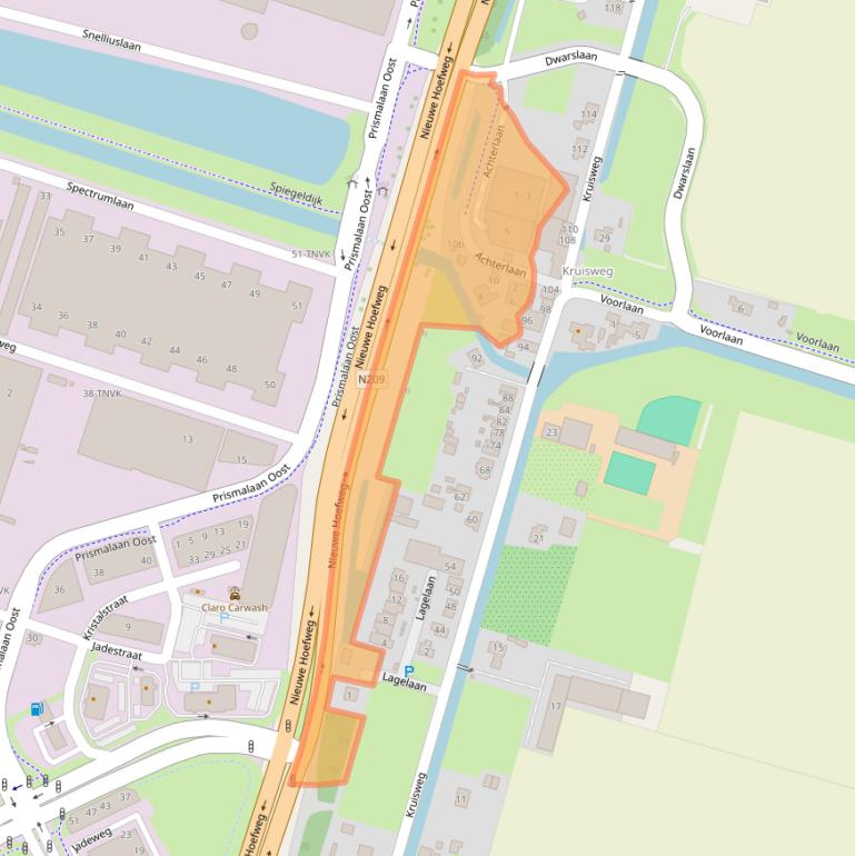 Kaart van postcodegebied 2665LZ.