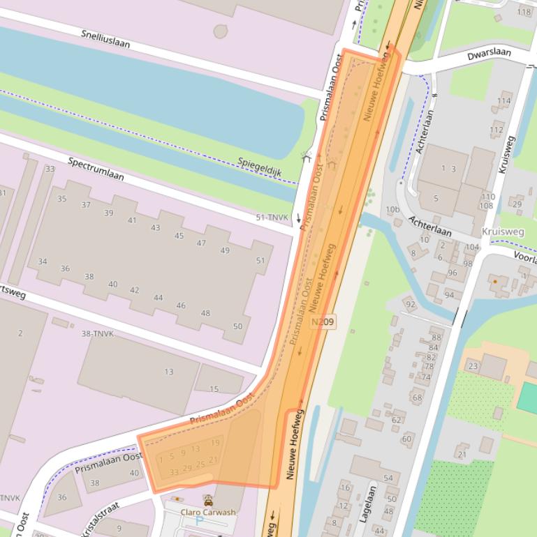 Kaart van postcodegebied 2665NJ.