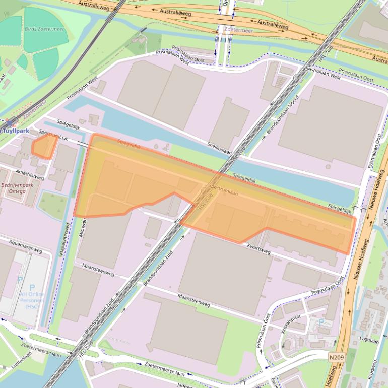 Kaart van postcodegebied 2665NM.