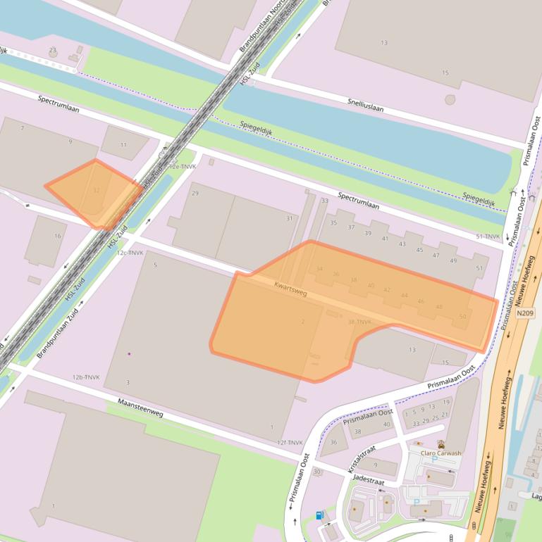 Kaart van postcodegebied 2665NN.