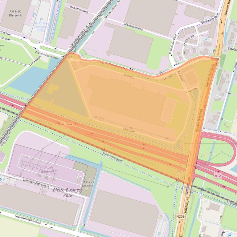 Kaart van postcodegebied 2665NR.