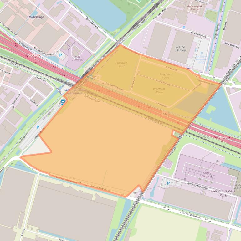 Kaart van postcodegebied 2665NV.