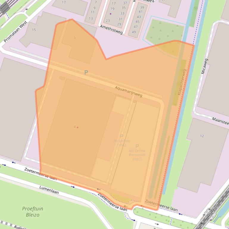 Kaart van postcodegebied 2665PB.