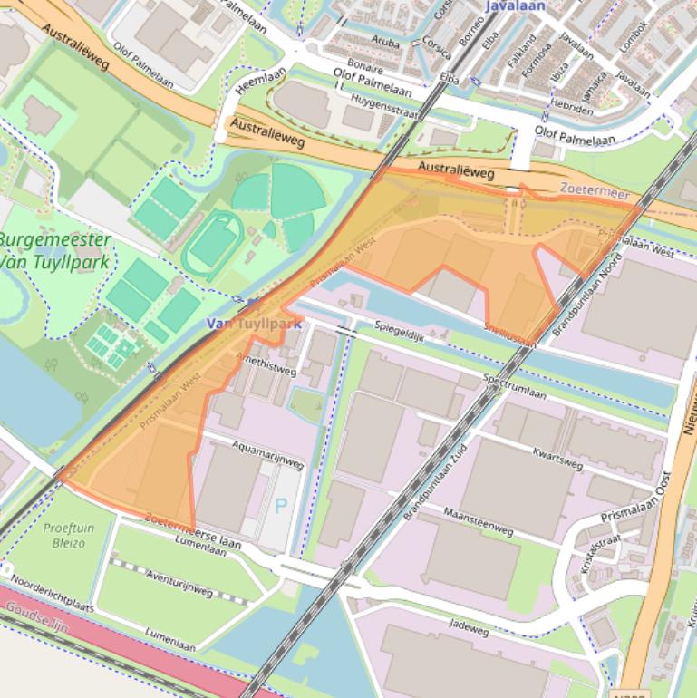 Kaart van postcodegebied 2665PC.