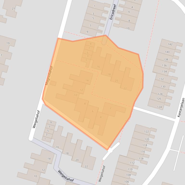 Kaart van postcodegebied 2665RM.