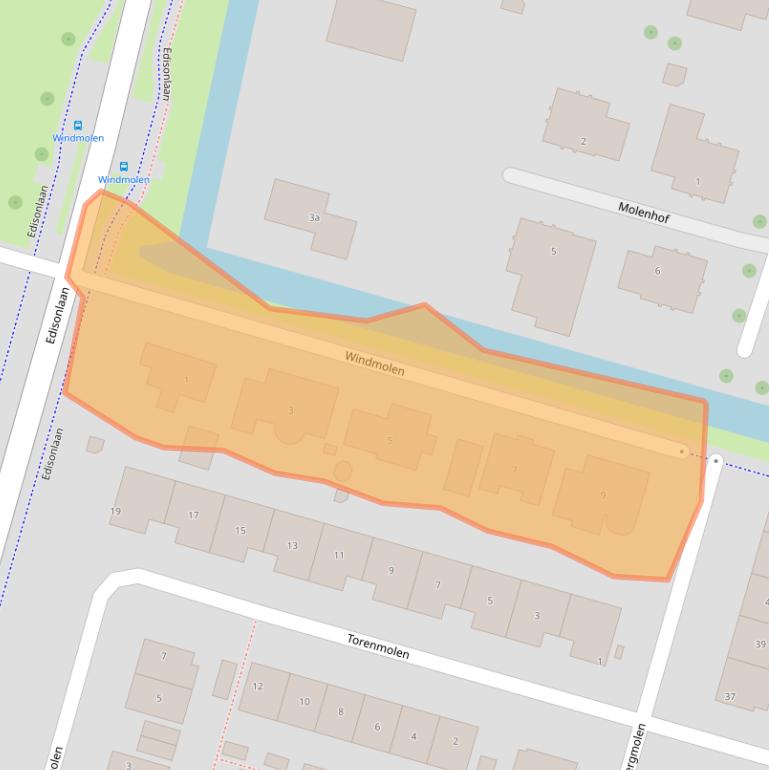 Kaart van postcodegebied 2665SB.