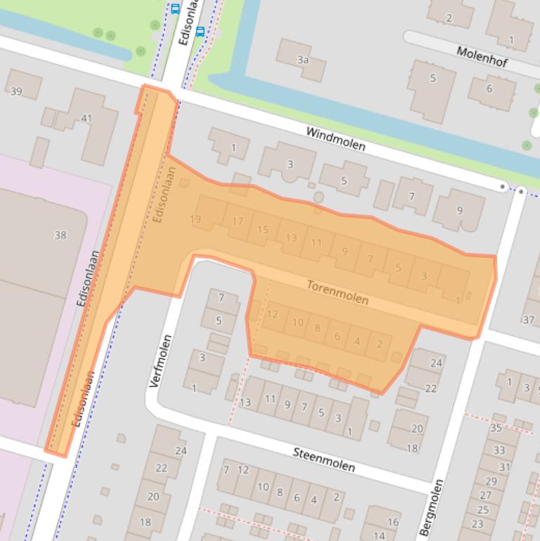 Kaart van postcodegebied 2665SK.