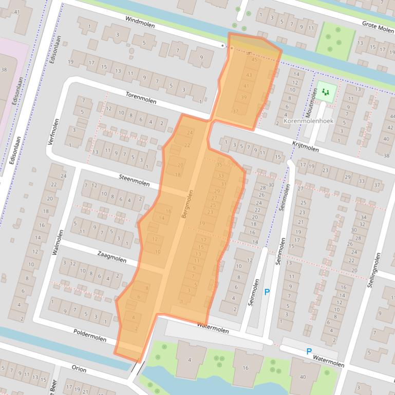Kaart van postcodegebied 2665SL.
