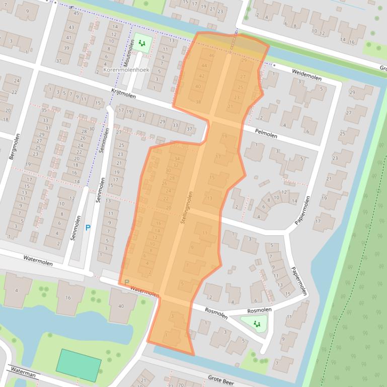 Kaart van postcodegebied 2665ST.