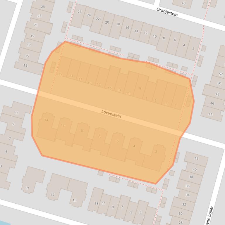Kaart van postcodegebied 2665TN.
