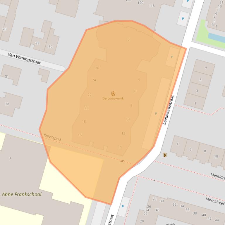 Kaart van postcodegebied 2665VH.