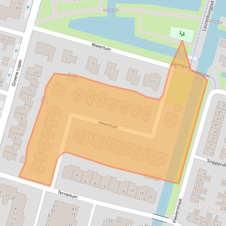 Kaart van postcodegebied 2665VR.