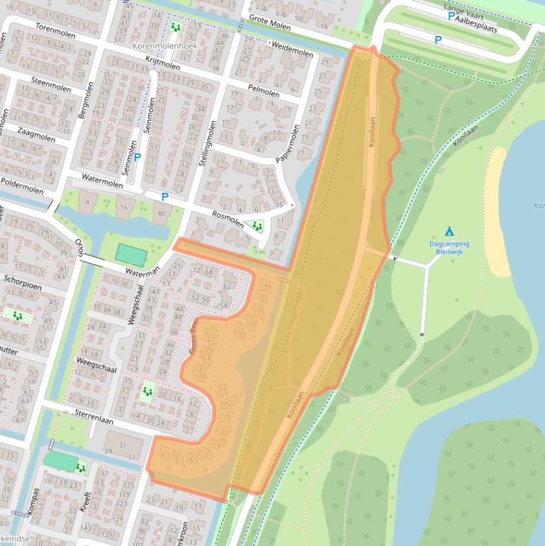Kaart van postcodegebied 2665WK.