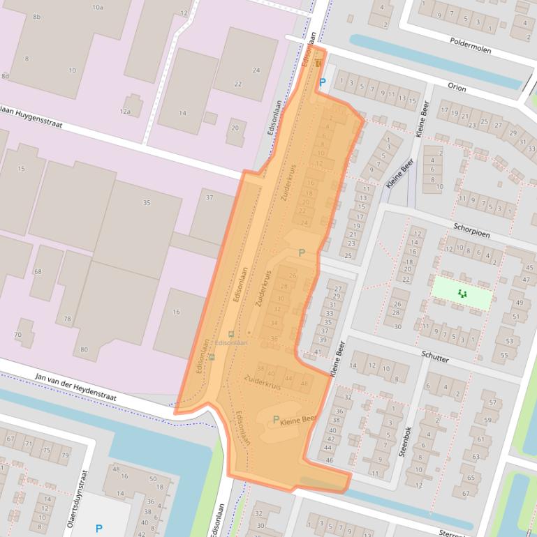 Kaart van postcodegebied 2665WS.