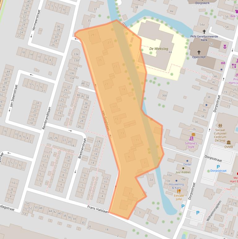 Kaart van postcodegebied 2665XB.