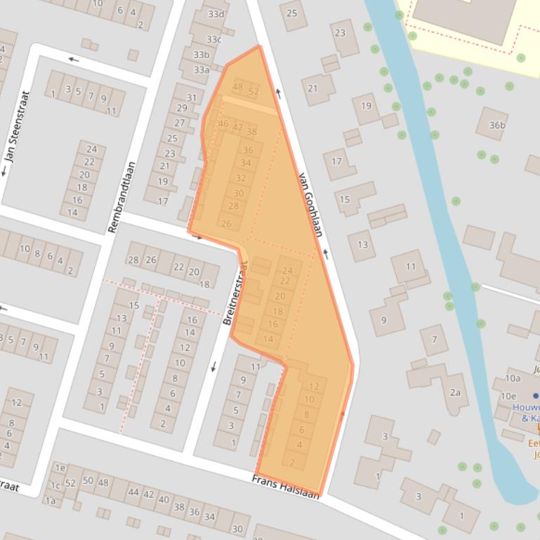 Kaart van postcodegebied 2665XC.