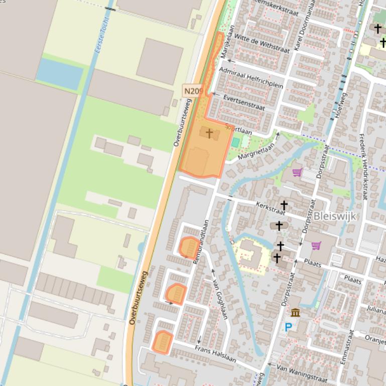 Kaart van postcodegebied 2665XG.