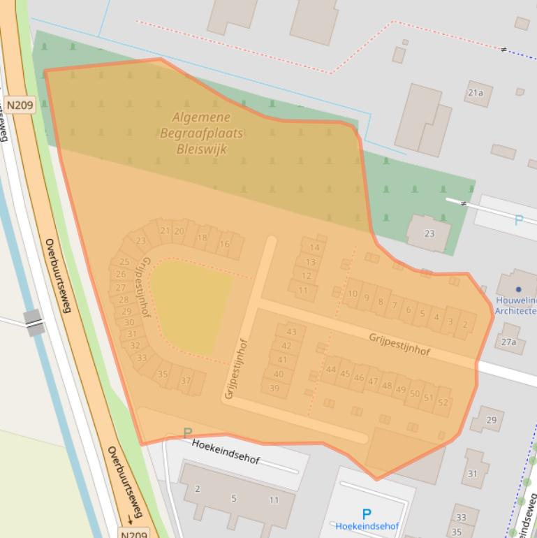 Kaart van postcodegebied 2665XN.