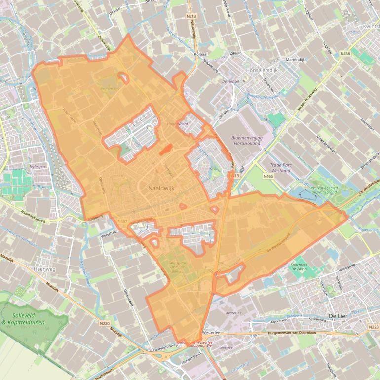 Kaart van postcodegebied 2671.