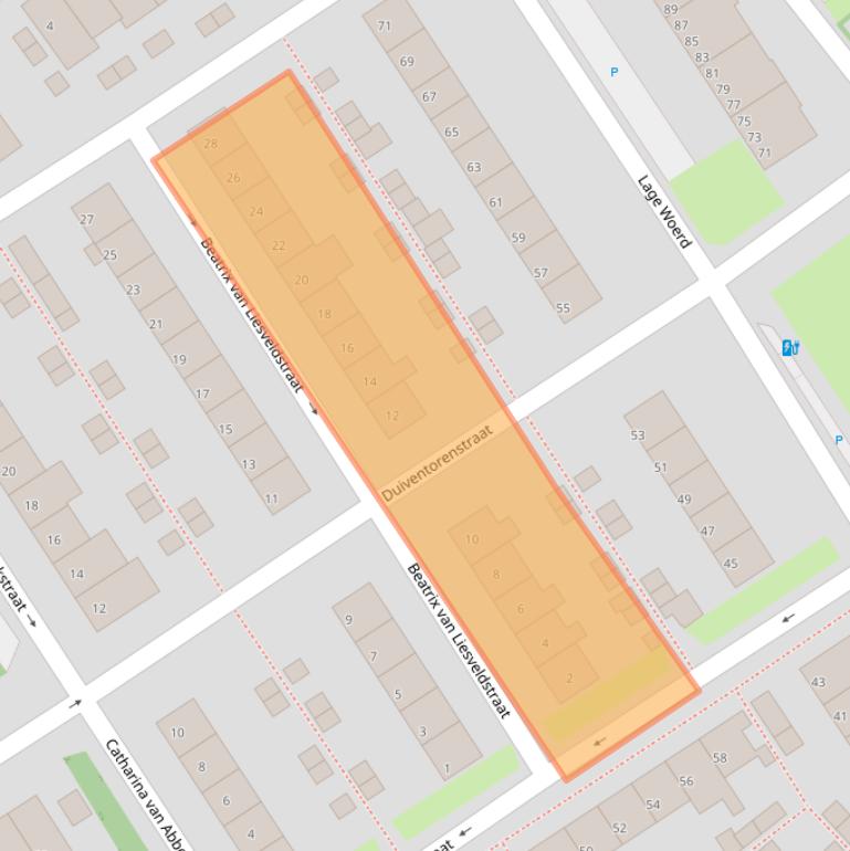 Kaart van postcodegebied 2671AC.