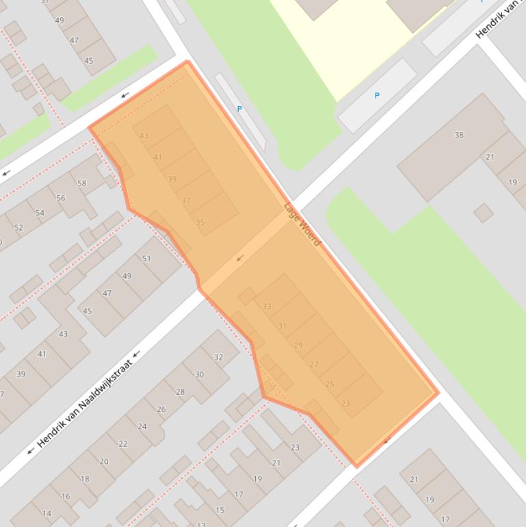 Kaart van postcodegebied 2671AE.