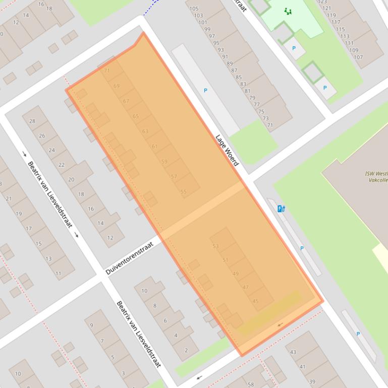 Kaart van postcodegebied 2671AG.