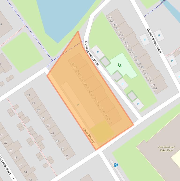 Kaart van postcodegebied 2671AK.