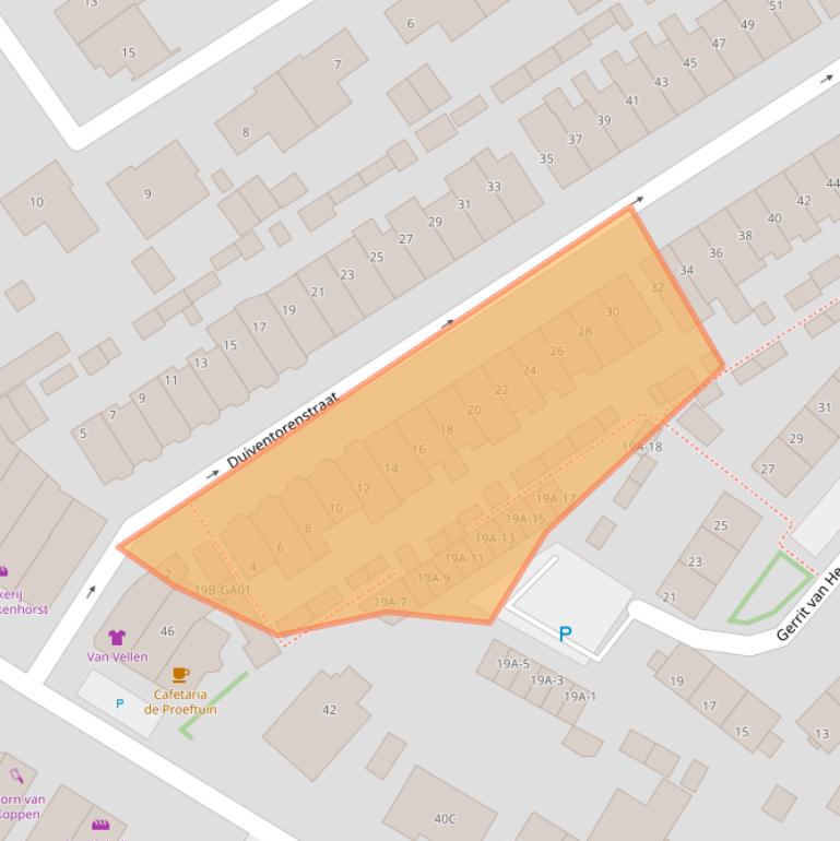 Kaart van postcodegebied 2671AN.