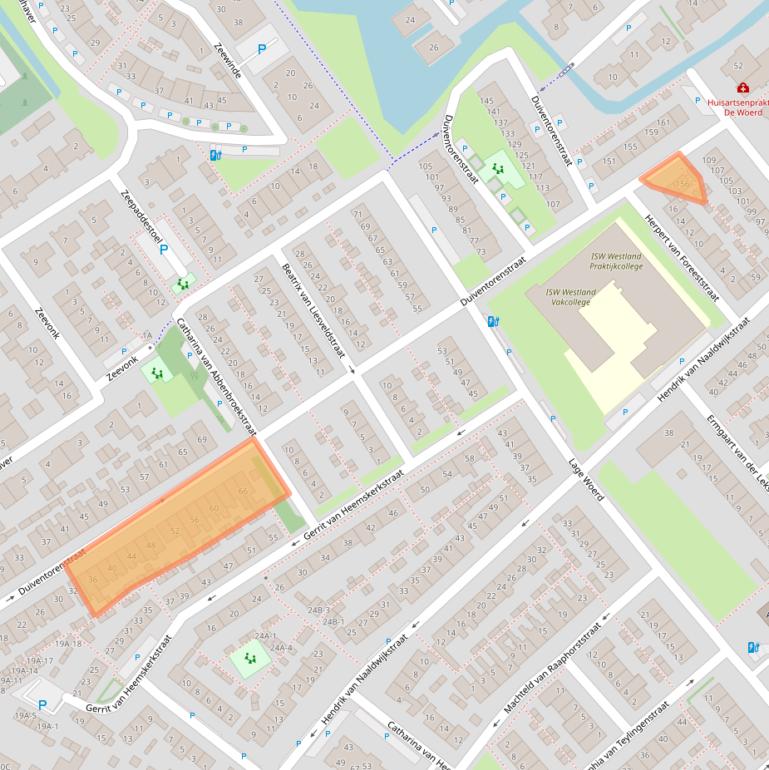 Kaart van postcodegebied 2671AP.