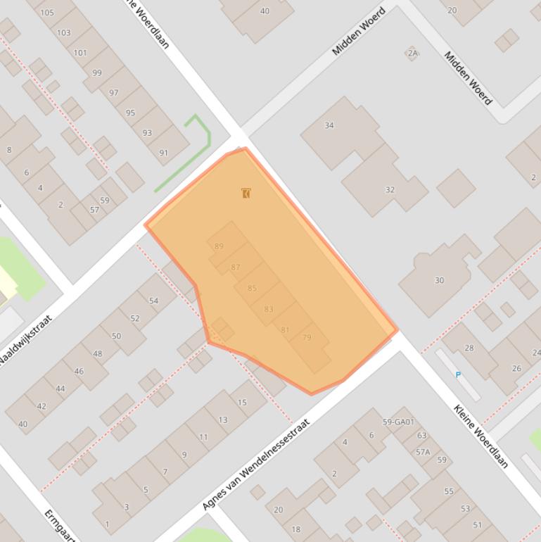 Kaart van postcodegebied 2671AR.