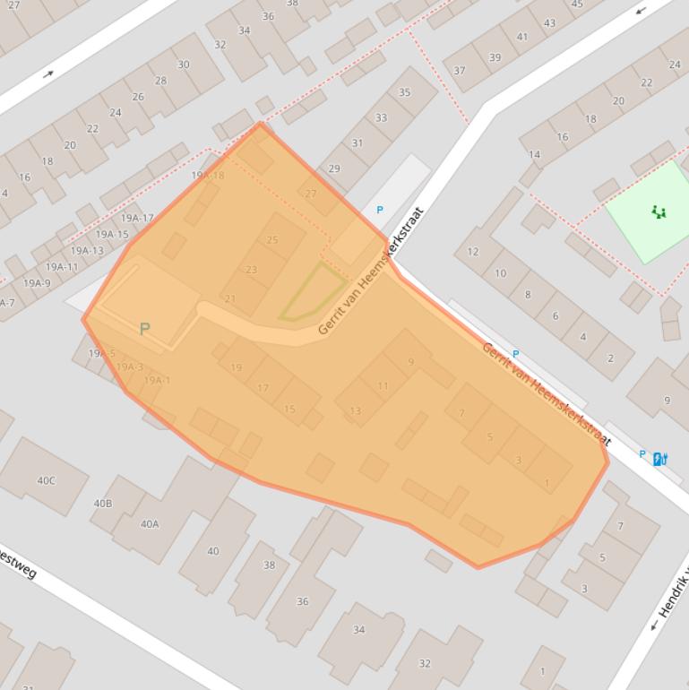 Kaart van postcodegebied 2671AT.