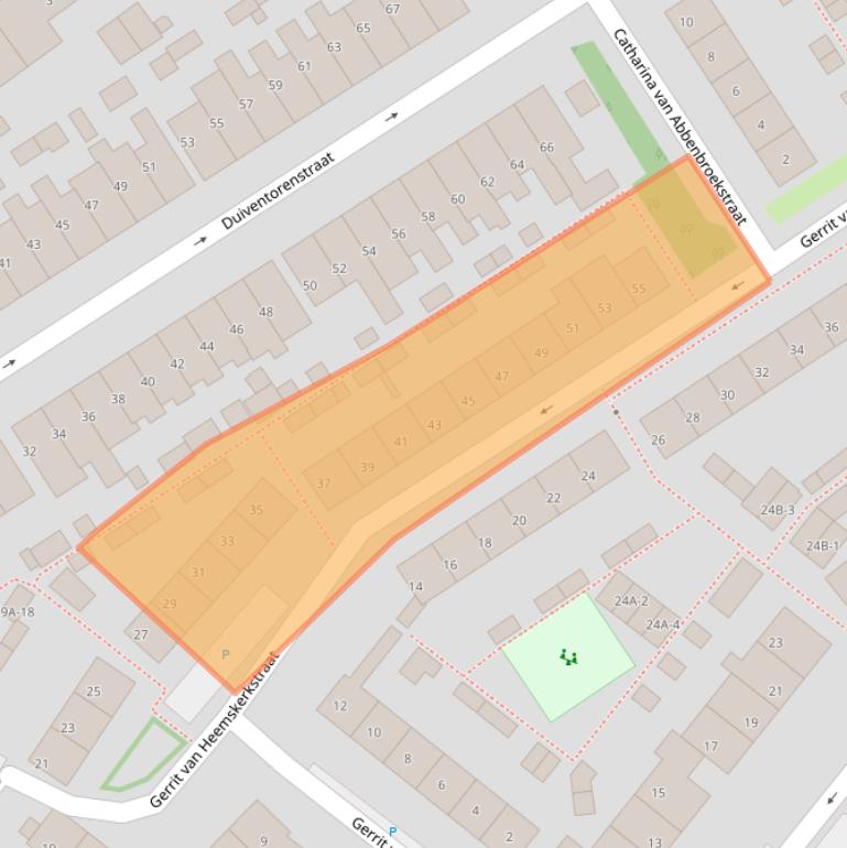 Kaart van postcodegebied 2671AV.