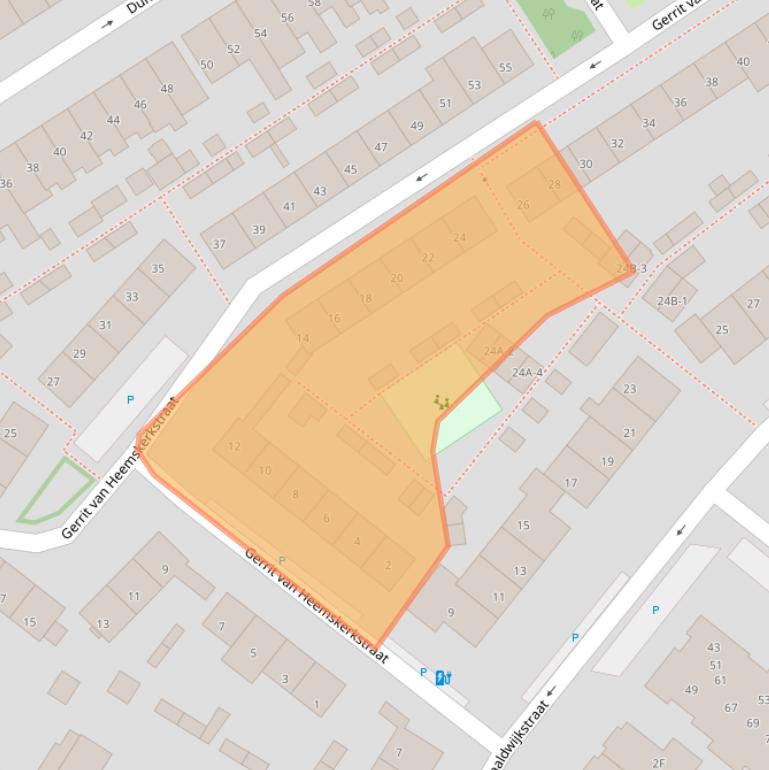 Kaart van postcodegebied 2671AW.