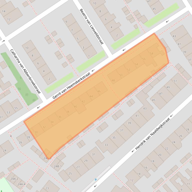 Kaart van postcodegebied 2671AX.