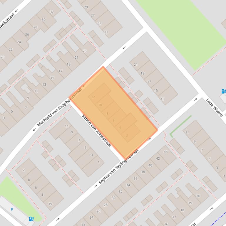 Kaart van postcodegebied 2671BK.