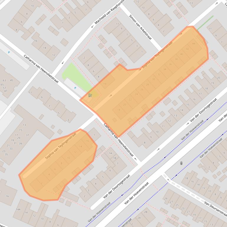 Kaart van postcodegebied 2671BL.