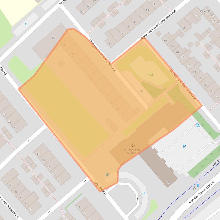 Kaart van postcodegebied 2671BM.