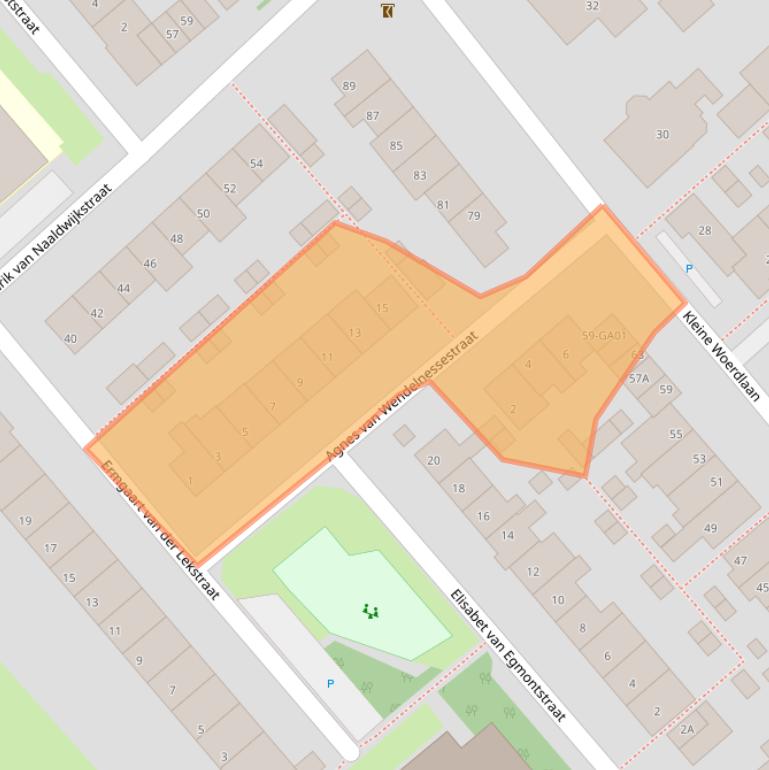 Kaart van postcodegebied 2671BN.