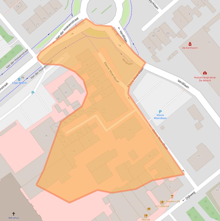 Kaart van postcodegebied 2671CA.