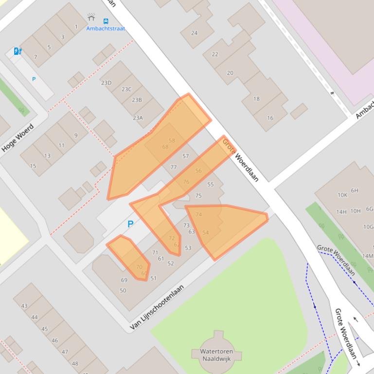 Kaart van postcodegebied 2671CJ.