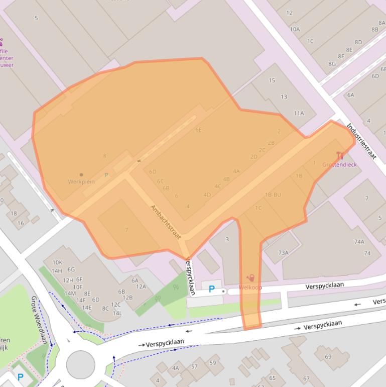 Kaart van postcodegebied 2671CN.