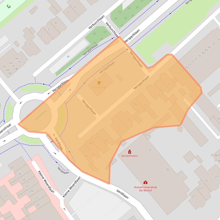 Kaart van postcodegebied 2671CR.