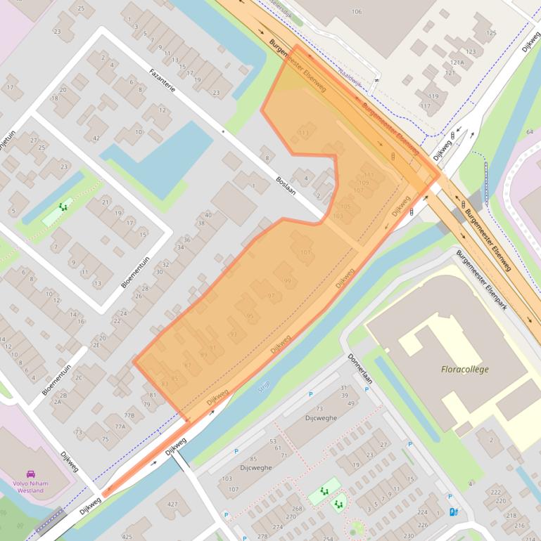 Kaart van postcodegebied 2671CX.