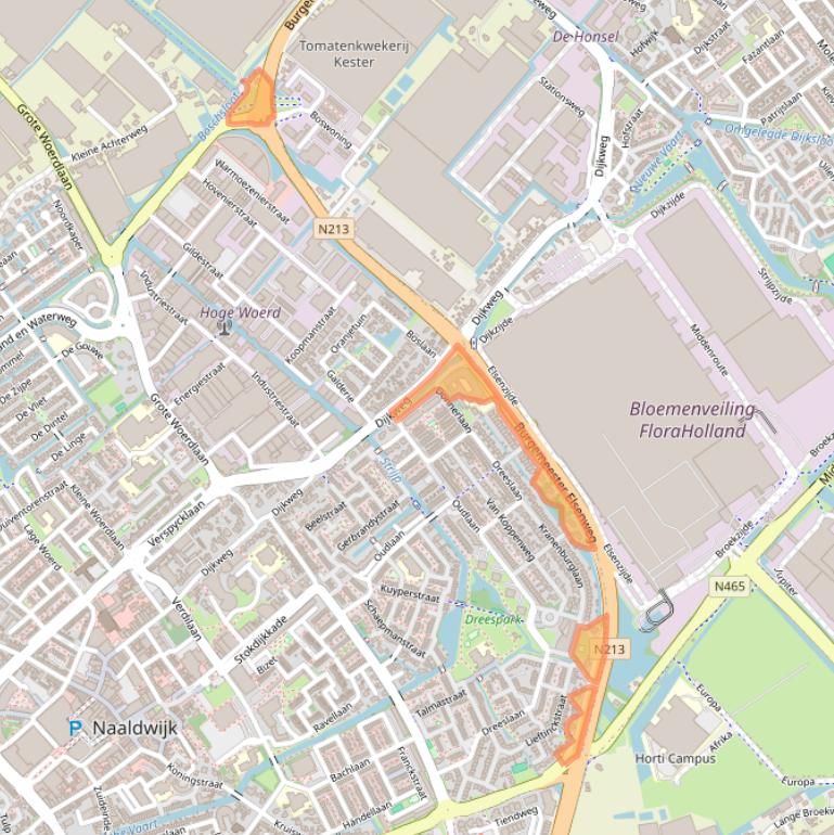 Kaart van postcodegebied 2671DC.