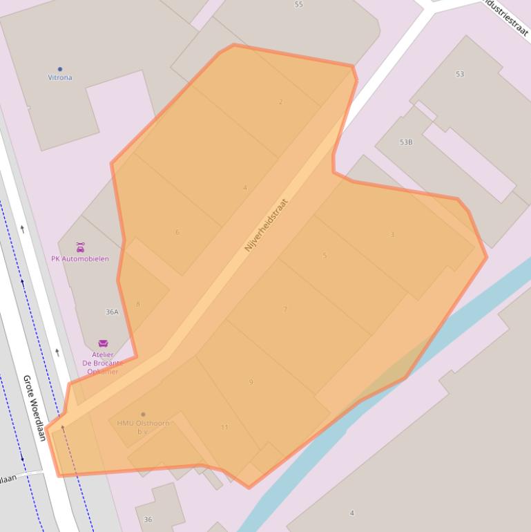 Kaart van postcodegebied 2671DJ.