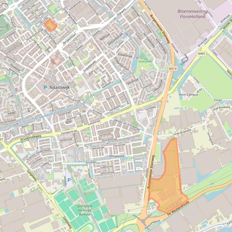 Kaart van postcodegebied 2671DL.