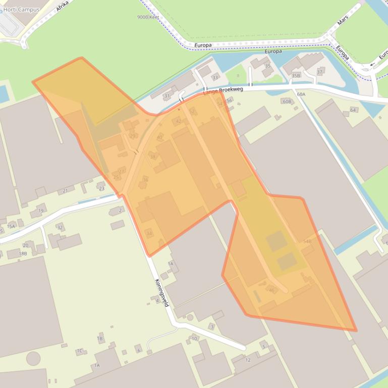 Kaart van postcodegebied 2671DV.